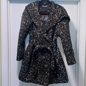 Steve Madden Women’s Hooded Leopard Coat Size S/P